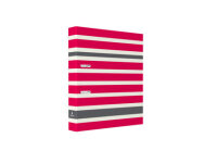 Ordner 7cm Red/Grey Stripes