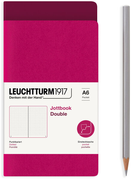 Jottbook Double A6 Berry/Port Red