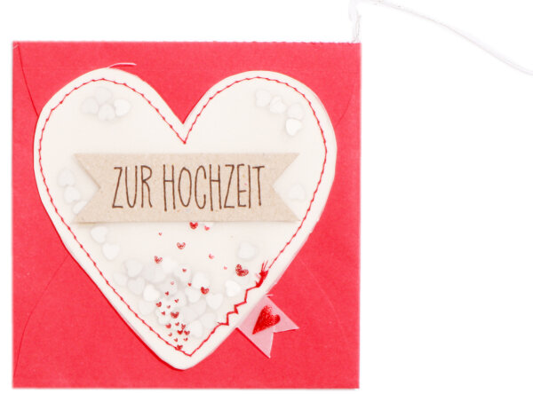 Mini Herz Kärtchen – Zur Hochzeit