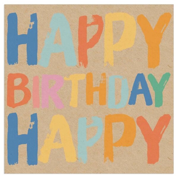Servietten Organics – Happy Birthday