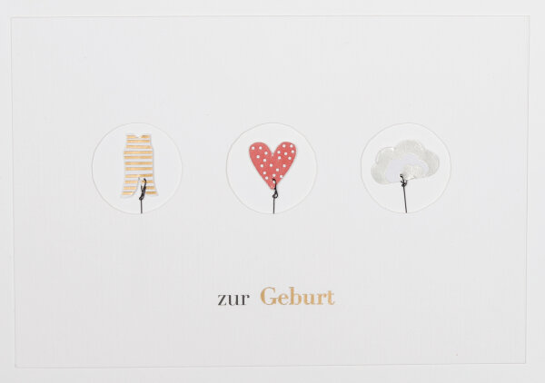 Drahtkarte "Zur Geburt"