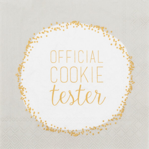Cocktailservietten Official cookie tester