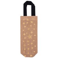 Flaschentasche Organics Jute Sterne