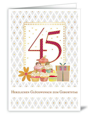 45. Geburtstag Cupcakes