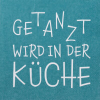 Serviette Getanzt wird in der Küche