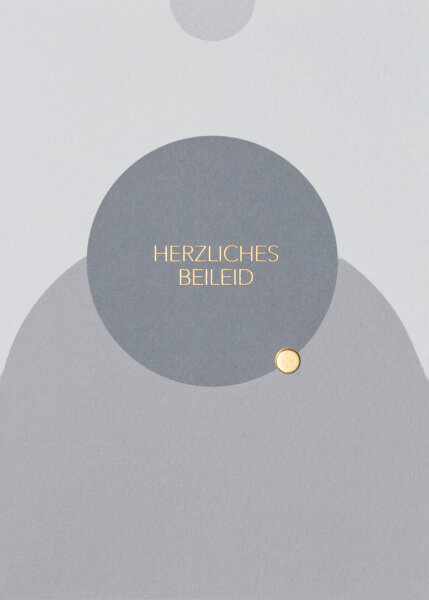 Goldpunkt Kondolenzkarte - Herzliches Beileid