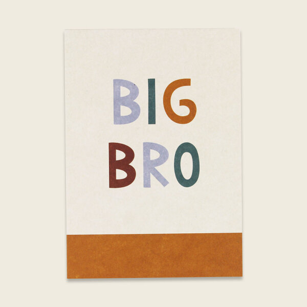 Postkarte mit bunter Schrift – Big Bro