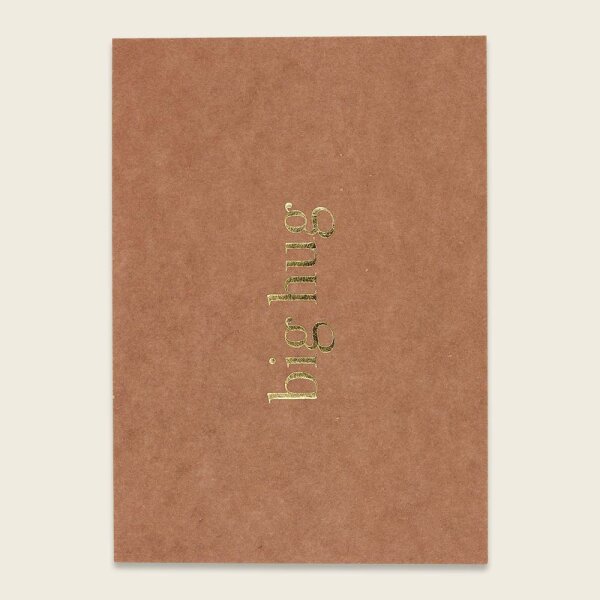 Postkarte mit Goldeffekt – Big Hug