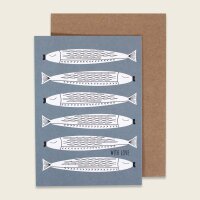 Klappkarte Fische blau “With Love”