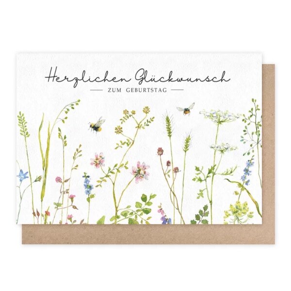 Klappkarte – Bienen