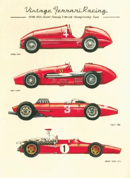 Bomo Klappkarte mit Kuvert - Vintage racing car