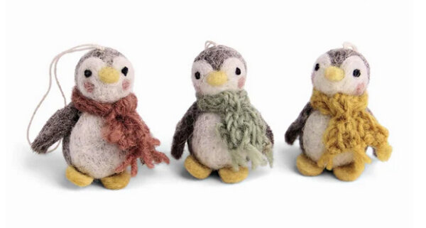Christbaumschmuck aus Filz - Pinguine - 3er Set
