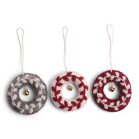 Christbaumanhänger aus Filz mit Glöckchen