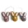 Filz bunte Minihasen - 3er Set
