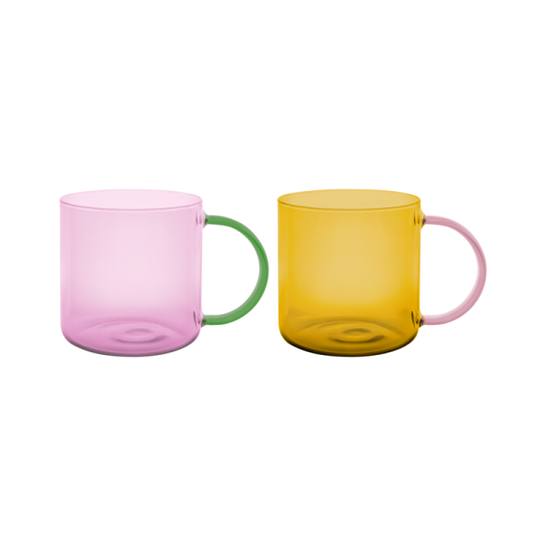 Glasbecher "Fred" Rose-yellow, 2er-Set