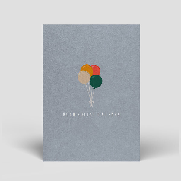 Postkarte Geburtstag "Hoch sollst du leben"