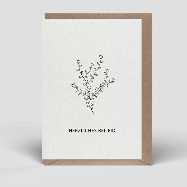 Klappkarte "Herzliches Beileid"