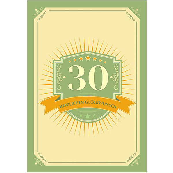 Geburtstagskarte 30