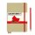 Notizbuch Bicolore Sand/Rot