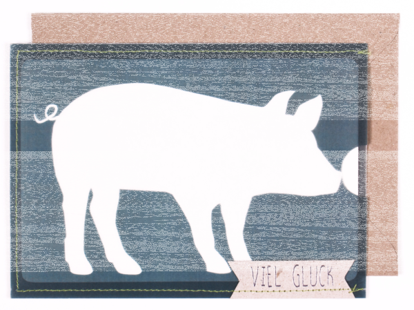 Scheinchen Schweinchen Karte – Viel Glück