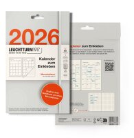 Kalender zum Einkleben 2026, Monatsplaner, Deutsch