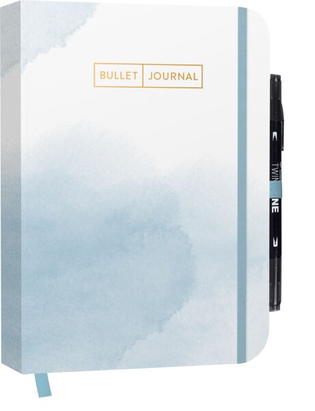 Bullet Journal watercolor blue