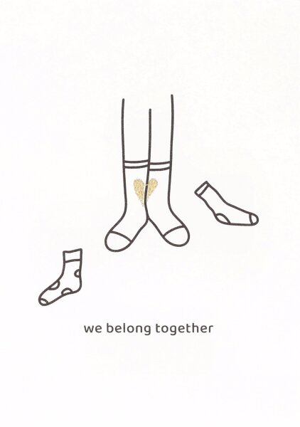 Klappkarte – we belong together