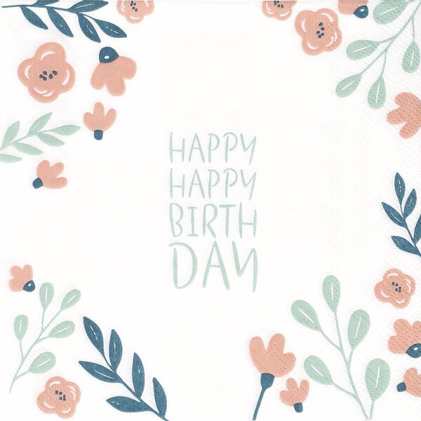 Serviette – Happy birthday