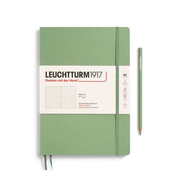Notizbuch Composition B5 softcover, sage, dotted