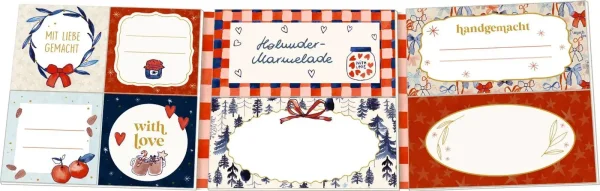 Weihnachtliche Etiketten  für Gläser und Flaschen
