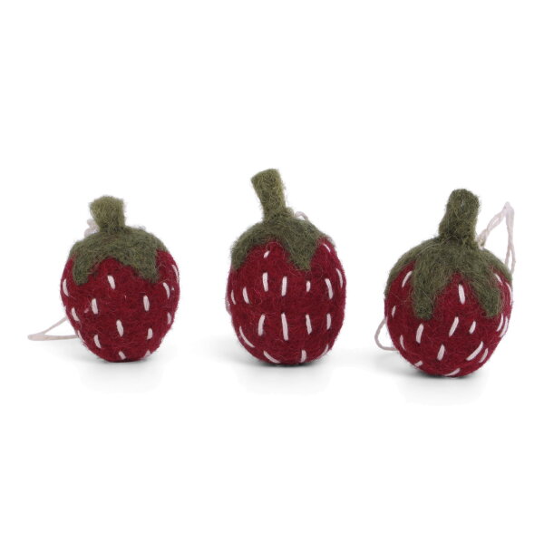 Filz Erdbeeren - 3er Set