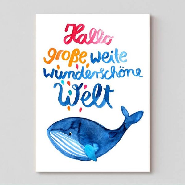 Postkarte "Hallo Welt"