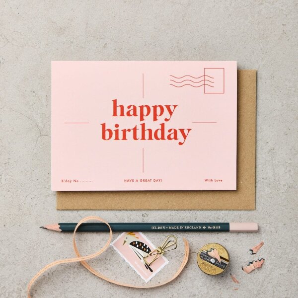 Klappkarte "happy birthday"