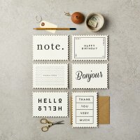Notizkarten Set - originelle typografische Notizkarten