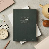 Notizbuch dunkelgrün blanko
