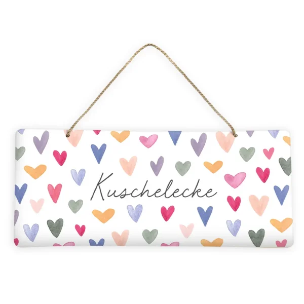 Blechschild "Kuschelecke"