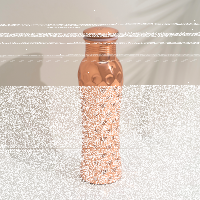 Kupfer Wasserflasche, diamantpoliert, 800 ml (Hochleistungsversion)
